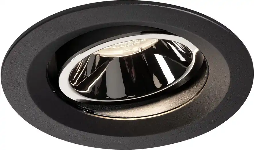 Wochenendangebot SLV NUMINOS® MOVE DL M, Indoor LED Deckeneinbauleuchte schwarz/chrom 4000K 20° dreh- und schwenkbar