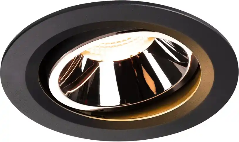 SLV NUMINOS® MOVE DL L, Indoor LED Deckeneinbauleuchte schwarz/chrom 2700K 40° dreh- und schwenkbar Knallerangebot