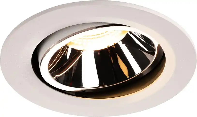Kostenfreie Lieferung SLV NUMINOS® MOVE DL L, Indoor LED Deckeneinbauleuchte weiß/chrom 3000K 40° dreh- und schwenkbar