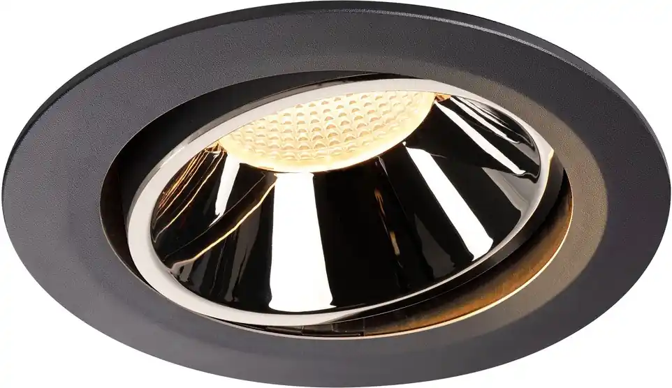 SLV NUMINOS® MOVE DL XL, Indoor LED Deckeneinbauleuchte schwarz/chrom 3000K 55° dreh- und schwenkbar Sonderangebot