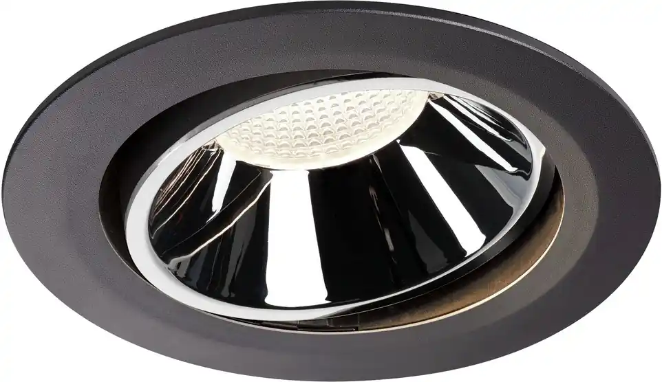 SLV NUMINOS® MOVE DL XL, Indoor LED Deckeneinbauleuchte schwarz/chrom 4000K 40° dreh- und schwenkbar Beliebt