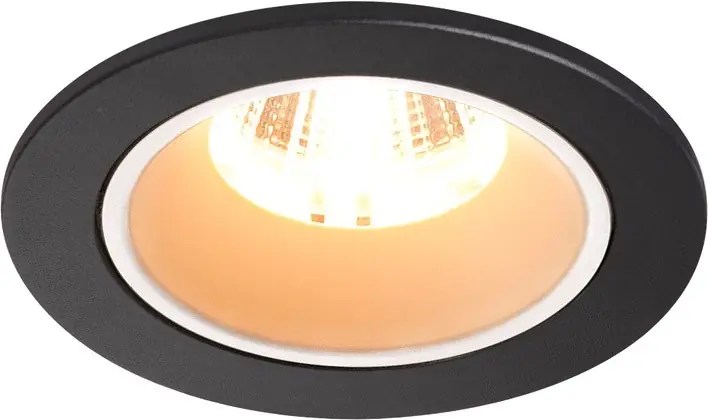 Nur Heute SLV NUMINOS® DL S, Indoor LED Deckeneinbauleuchte schwarz/weiß 2700K 20° inkl. Blattfedern