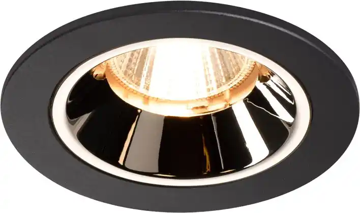 SLV NUMINOS® DL S, Indoor LED Deckeneinbauleuchte schwarz/chrom 2700K 20° inkl. Blattfedern Sichere Zahlung