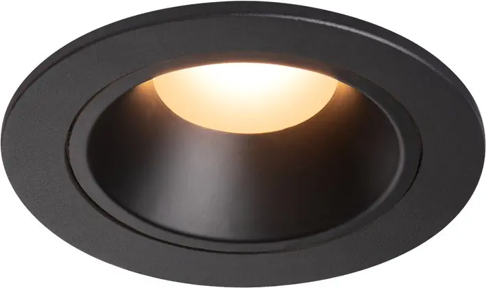 SLV NUMINOS® DL S, Indoor LED Deckeneinbauleuchte schwarz/schwarz 2700K 55° inkl. Blattfedern Neue Ware