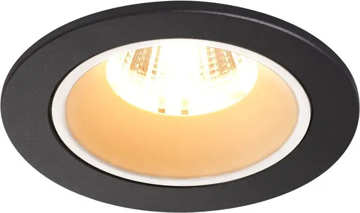 Top-Preis SLV NUMINOS® DL S, Indoor LED Deckeneinbauleuchte schwarz/weiß 3000K 55° inkl. Blattfedern