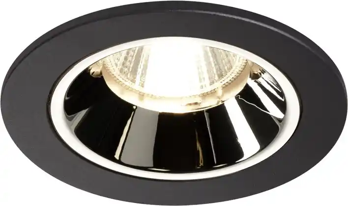 Preisknaller SLV NUMINOS® DL S, Indoor LED Deckeneinbauleuchte schwarz/chrom 4000K 40° inkl. Blattfedern