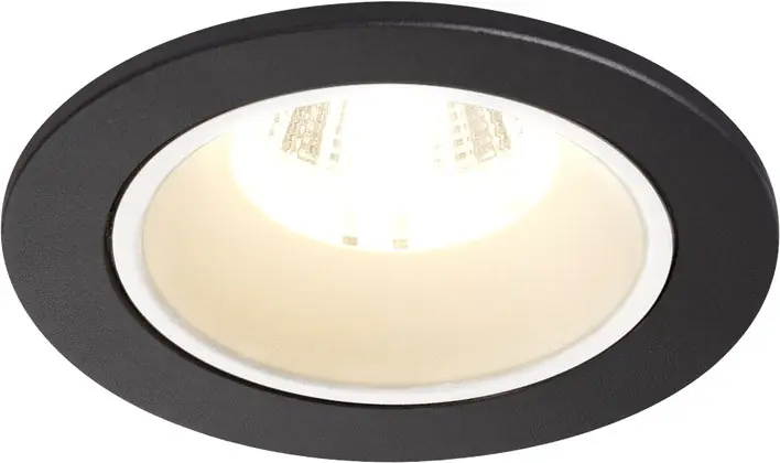 Expressversand SLV NUMINOS® DL S, Indoor LED Deckeneinbauleuchte schwarz/weiß 4000K 55° inkl. Blattfedern