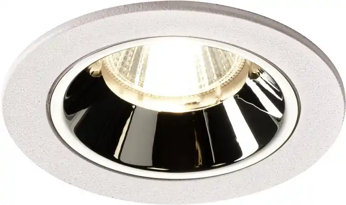 Heißes Angebot SLV NUMINOS® DL S, Indoor LED Deckeneinbauleuchte weiß/chrom 4000K 55° inkl. Blattfedern