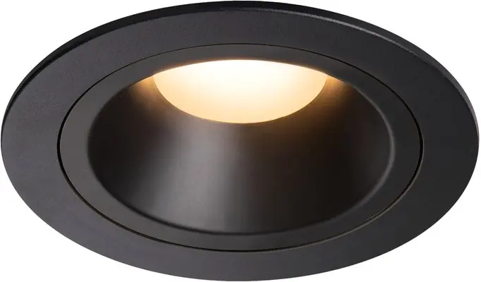 SLV NUMINOS® DL M, Indoor LED Deckeneinbauleuchte schwarz/schwarz 2700K 20° inkl. Blattfedern Preis Gesenkt