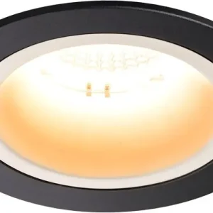 Zertifiziert SLV NUMINOS® DL M, Indoor LED Deckeneinbauleuchte schwarz/weiß 2700K 40° inkl. Blattfedern