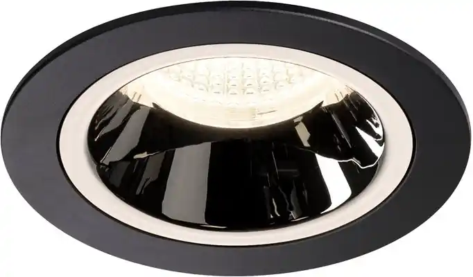 Nur Heute SLV NUMINOS® DL M, Indoor LED Deckeneinbauleuchte schwarz/chrom 4000K 20° inkl. Blattfedern