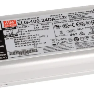 Sonderaktion LED-Netzteil IP67 100 W/24 V DC Dali Meanwell ELG-100-V-24DA 3Y
