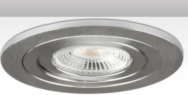 Beliebt ISOLED Einbaurahmen BRUSH, rund, Alu gebürstet, inkl. GU5.3 Fassung