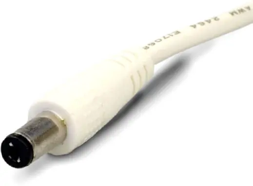 Kostenloser Versand ISOLED Anschlussleitung mit Rundstecker MALE 1,5m weiß