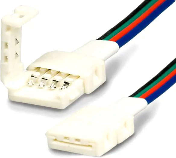 ISOLED Clip-Verbinder mit Kabel (max. 5A) für 4-pol. IP20 Flexstripes mit Breite 10mm Garantierte Lieferung