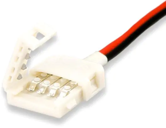 ISOLED Clip-Kabelanschluss (max. 5A) für 2-pol. IP20 Flexstripes mit Breite 10mm, Pitch-Abstand Geprüft