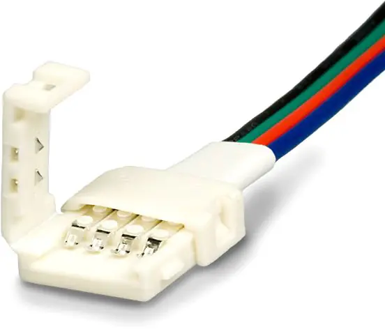 ISOLED Clip-Kabelanschluss (max. 5A) für 4-pol. IP20 Flexstripes mit Breite 10mm, Pitch-Abstand Preis Gesenkt