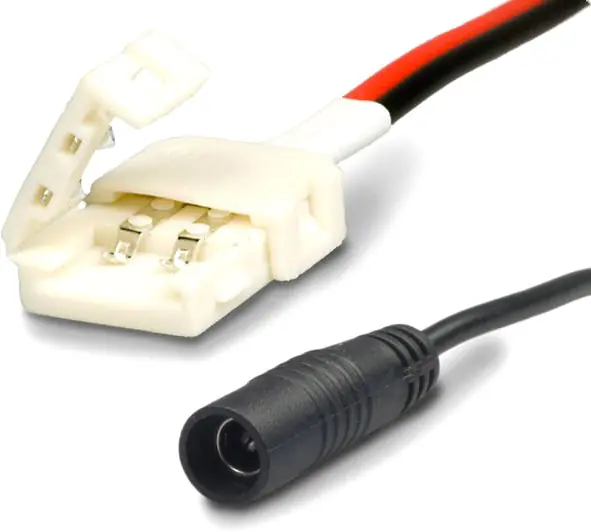 Saisonangebot ISOLED Clip-Rundstecker-Anschluss (max. 5A) für 2-pol. IP20 Flexstripes mit Breite 8mm