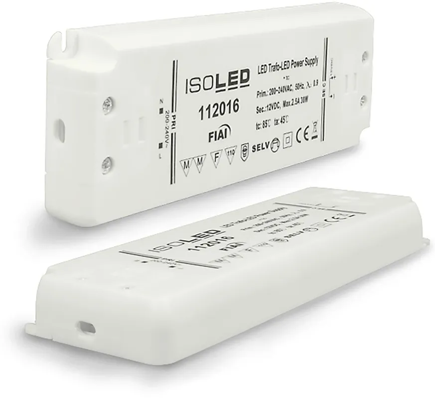 ISOLED LED Trafo 12V/DC, 0-30W, ultraflach, SELV Saisonangebot