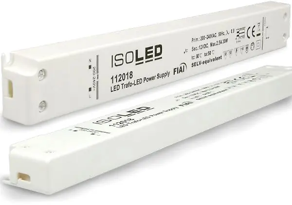 Letzte Chance ISOLED LED Trafo 12V/DC, 0-30W, ultraslim, SELV