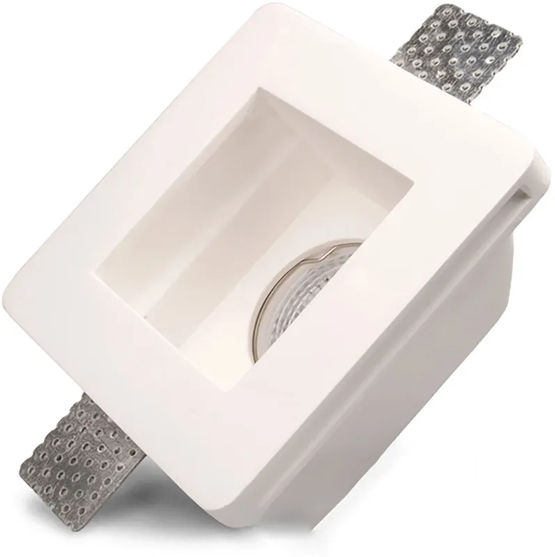Meistverkauft ISOLED Gips-Einbaustrahler GU5.3, quadratisch, rückversetzt, weiß