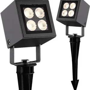 Aktuell ISOLED LED Aussenstrahler Cube IP65, 4x2W CREE, anthrazit, warmweiß