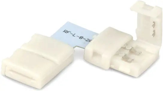ISOLED Clip-Eck-Verbinder (max. 5A) für 2-pol. IP20 Flexstripes mit Breite 8mm, Pitch-Abstand Garantierte Lieferung