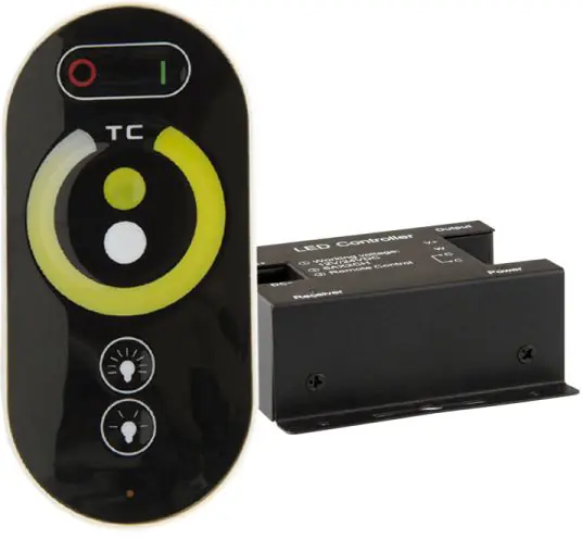 Nur Für Kurze Zeit ISOLED Wireless Touch weißdynamischer PWM-Controller mit Funk-Fernbedienung, 12-24V DC 2x6A
