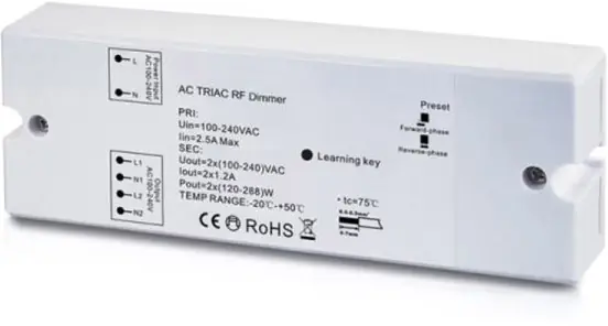Kracherpreis ISOLED Sys-One Funk Dimmer für dimmbare 230V LED Leuchtmittel/Trafos, 2x288VA