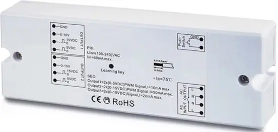 Sale ISOLED Sys-One Funk/Push Dimmer 0-10V Output, 2.000W Schaltrelais, 230V