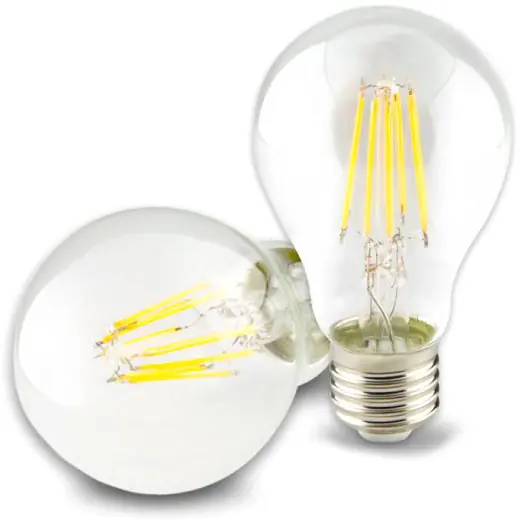 Expressversand ISOLED E27 LED Birne, 8W, klar, warmweiß, dimmbar