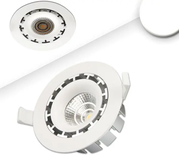 Neue Kollektion ISOLED LED Einbaustrahler COB, weiß, 15W, 45°, rund, neutralweiß, dimmbar