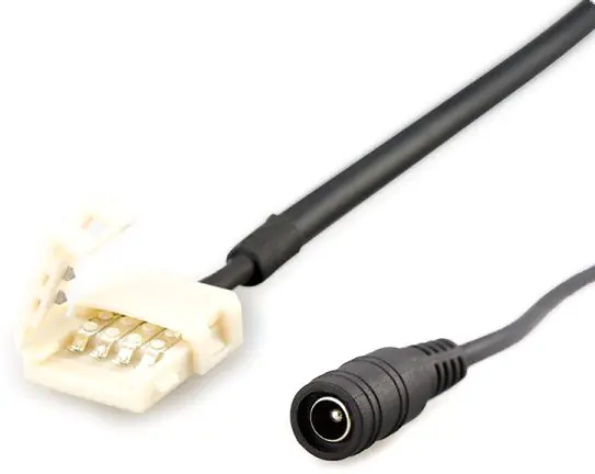 ISOLED Clip-Rundstecker-Anschluss (max. 5A) für 2-pol. IP20 Flexstripes Breite 10mm Solange Der Vorrat Reicht