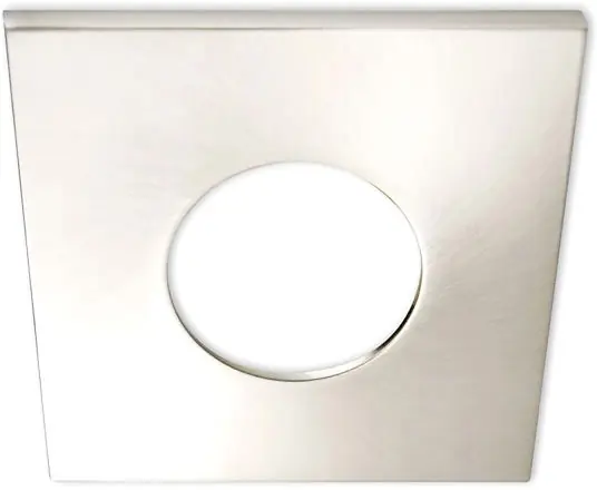 Echt ISOLED Cover Aluminium eckig nickel gebürstet für Einbaustrahler Sys-68