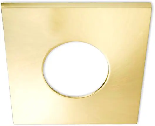 Sale ISOLED Cover Aluminium eckig gold gebürstet für Einbaustrahler Sys-68