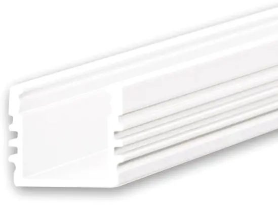 Neu ISOLED LED Aufbauprofil SURF12 Aluminium pulverbeschichtet weiß RAL 9010, 200cm