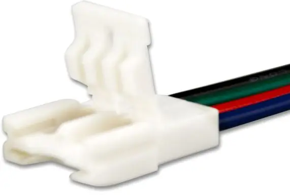 Heißes Angebot ISOLED Clip-Kabelanschluss (max. 5A) für 4-pol. IP20 Flexstripes mit Breite 10mm, Pitch-Abstand