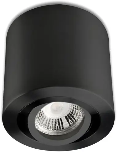 ISOLED Deckenaufbauleuchte rund für GU10/MR16, Alu schwarz, exkl. Leuchtmittel Saisonangebot