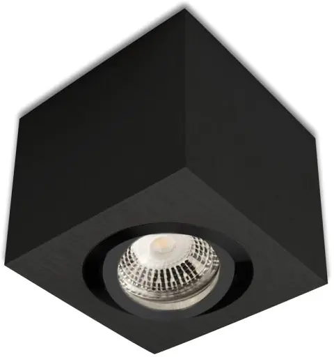 Knallerangebot ISOLED Deckenaufbauleuchte eckig für GU10, Alu schwarz, exkl. Leuchtmittel