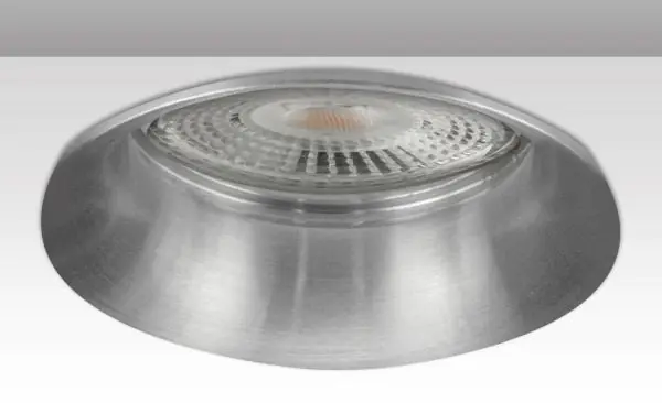 Schneller Versand ISOLED Einbaurahmen Slim rund für GU10/MR16, Alu gebürstet