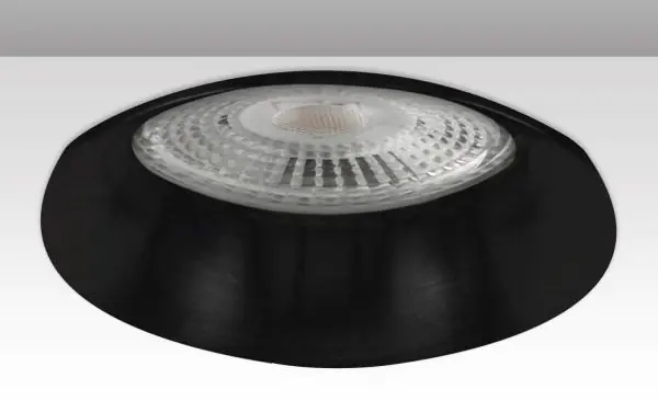 Preiswert ISOLED Einbaurahmen Slim rund für GU10/MR16, Alu schwarz