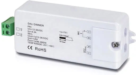Saisonangebot ISOLED DALI PWM-Controller 12-36V, 1 Kanal, 12-36V 8A, 48V 4A