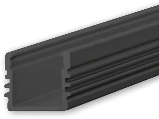 ISOLED LED Aufbauprofil SURF12 Aluminium schwarz eloxiert RAL 9005, 200cm Nur Heute