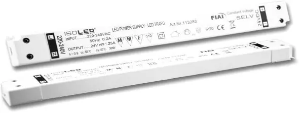 ISOLED LED Trafo 24V/DC, 0-30W, slim, SELV Schnäppchen