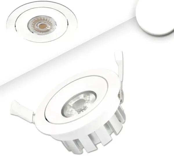 ISOLED LED Einbaustrahler, weiß, 15W, 45°, neutralweiß, dimmbar Neue Ware