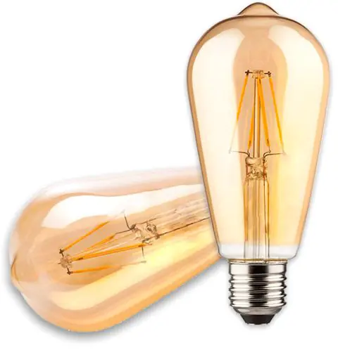 ISOLED E27 Vintage Line LED ST64 Birne 8W ultrawarmweiß, dimmbar Geprüft