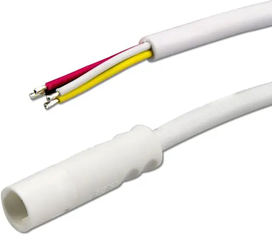 Abverkauf ISOLED Mini-Plug RGB Anschlussfassung female, 1m, 4-polig, IP42, weiß, max. 48V