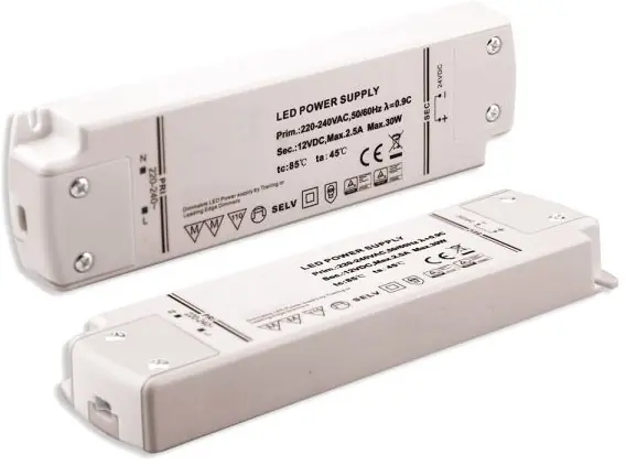 Begrenztes Angebot ISOLED LED Flexband-Trafo 12V/DC, 0-30W, dimmbar (Spannungssenke), SELV