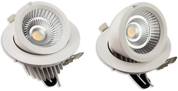 Neu ISOLED LED Shop-Downlight Sphere, 35W, ausschwenkbar, weiß, warmweiß