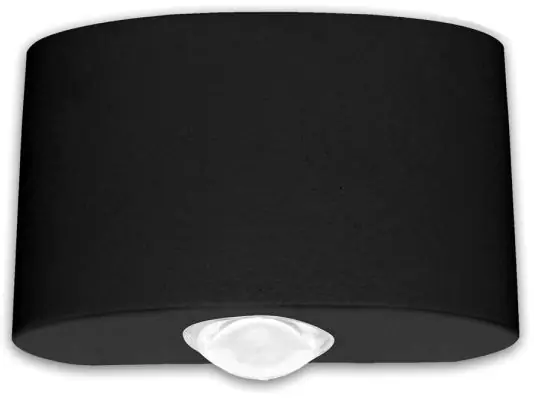Schneller Versand ISOLED LED Wandleuchte Up&Down 2*2W CREE, IP54, sandschwarz, warmweiß